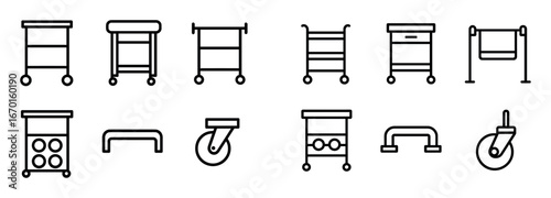Minimalist Kitchen Cart Icons