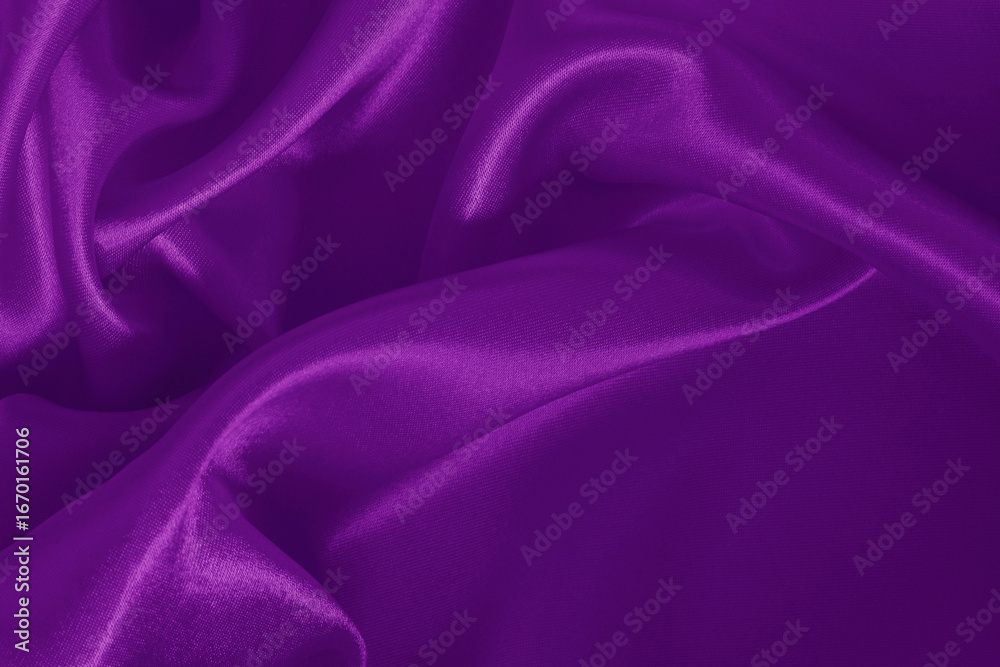 Obraz premium Dark purple fabric texture background, detail of silk or linen pattern.