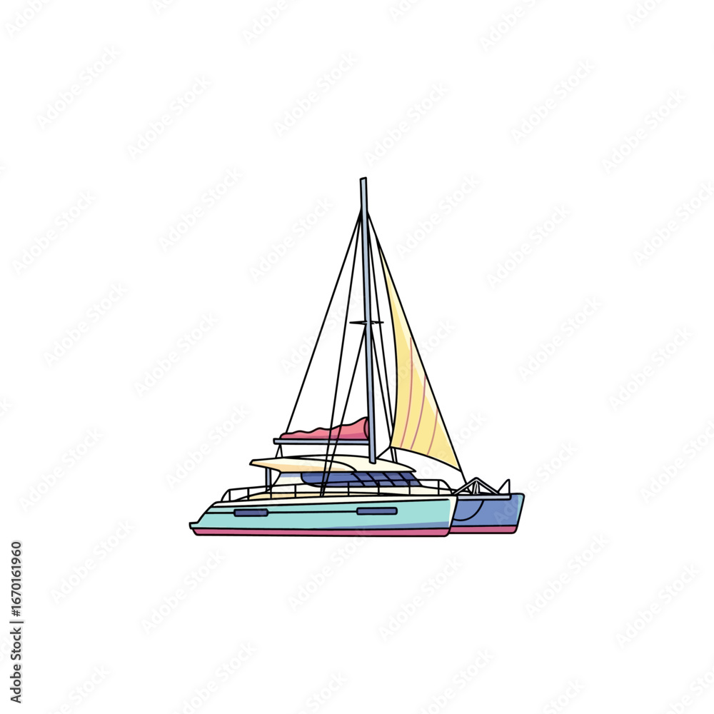 Φωτογραφία sailing catamaran a luxury yacht sailing on the open sea ideal for travel brochu