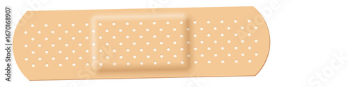 Foto Adhesive Bandage: a simple image of an adhesive bandage, an essential first aid item