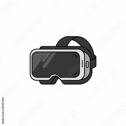 Immersive Exploration Dive into Virtual Reality with this Vector Illustration of VR Glasses