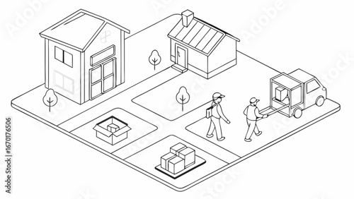 Urban Delivery Illustration.