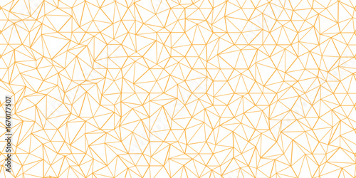 Abstract of simple golden line triangle pattern geometric background. Seamless geometric polygonal repeatable pattern swatch background, Trendy design vector background for web backdrop orpaper print.