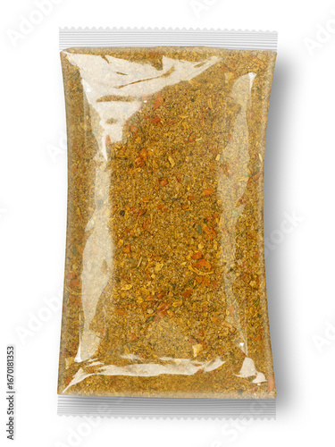 Aromatic Herb and Spice Mix in Transparent Clear Packaging
