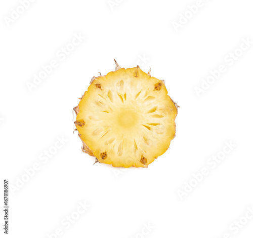 pineapple slice isolated on white background