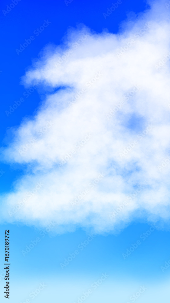 Obraz premium Cumulus Clouds Floating in a Bright Blue Sky