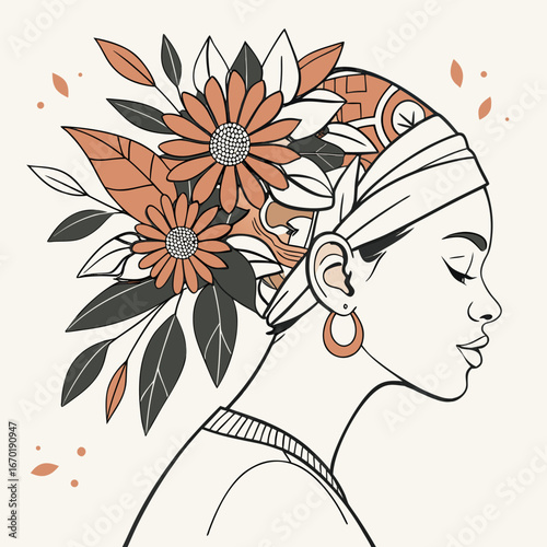 girl with flowers