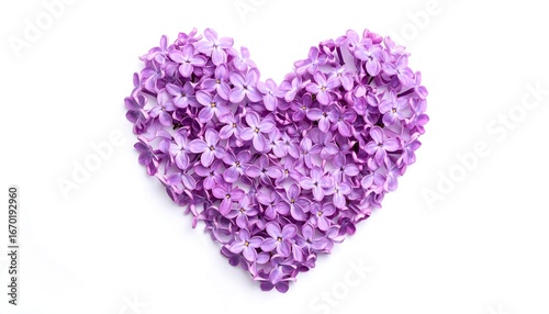 Heart-shaped lilac blossoms
