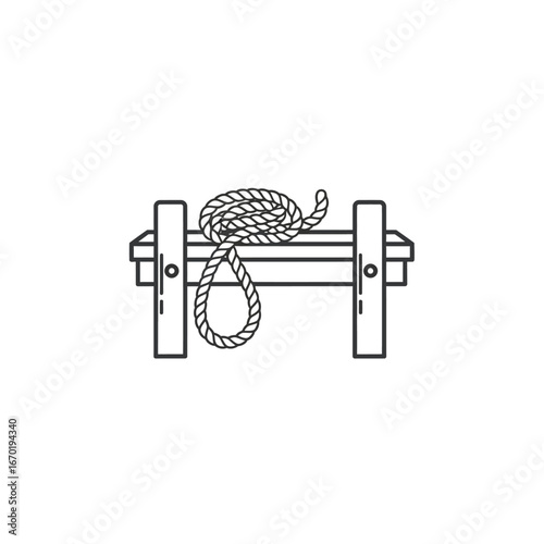 rope on fence a rustic ranch fence with a weathered rope evoking rural charm and western heritage perfect for country living blog illustrations promoting equestrian events or adding farm flair