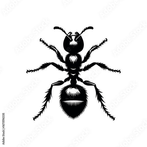 Worker Ant Vector Silhouette, Nature Graphic