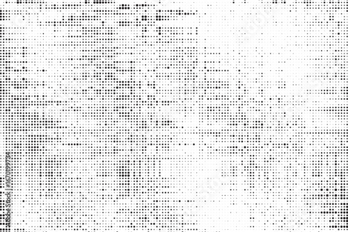 Radial halftone spotted gradient background. Dotted stains concentric texture with fading effect. Black and white circle shade wallpaper. Grunge rough vector. Monochrome geometric backdrop.