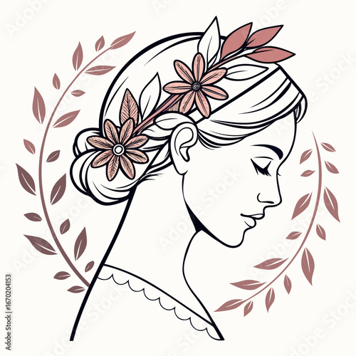 girl with flower