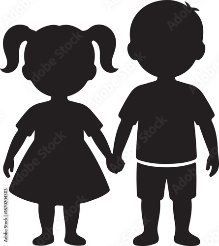 Girl and boy icon