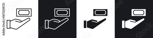 Zakat with money gift icon