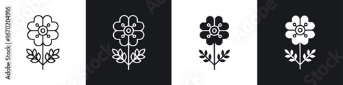 Wild rose icon