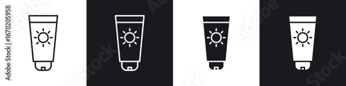 Suntan cream icon
