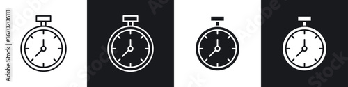 Stop watch icons graphic vectors