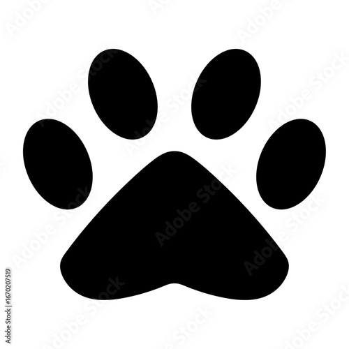 Animal Paw Print Vector Icon