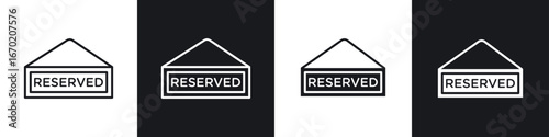 Reserved icons graphic vectors