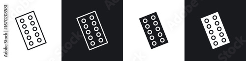 Oral contraception icons graphic vectors