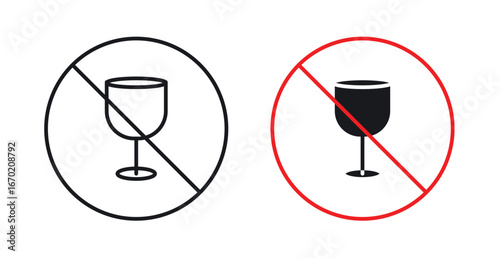 No wine sign graphic vectors
