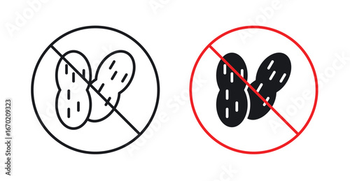 No peanut sign graphic vectors