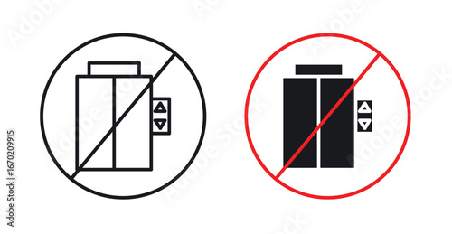 No elevator sign graphic vectors