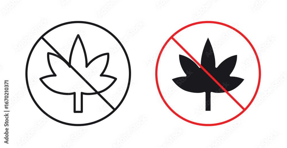 Fototapeta premium No Marijuana sign graphic vectors