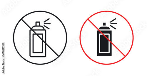 No aerosol spray sign graphic vectors