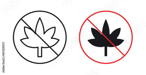 No Marijuana sign graphic vectors