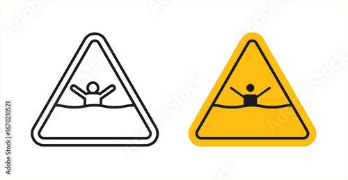 Mud warning signs graphic vectors