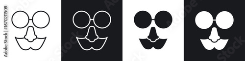 Joke day icons graphic vectors