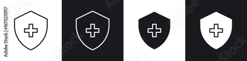 Immune guard icons graphic vectors