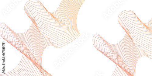 Abstract wavy lines flowing curve colorful gradient color on transparent background. Abstract white background colorful lines. modern wavy stripes on white background isolated.