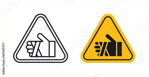 Chemical burns hazard signs graphic vectors