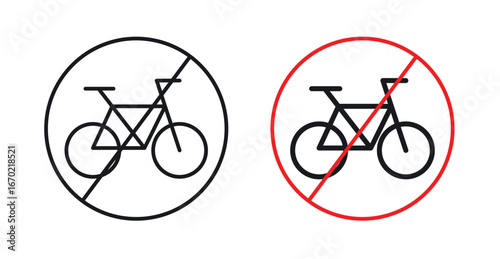 Bicycle prohibition signs graphic vectors