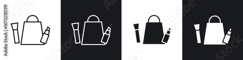 Beauty shopping icons graphic vectors