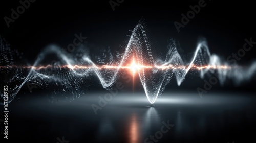 Sound wave representation illustrating decentralized economic inflection signals using fibonacci driven concepts
