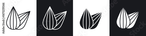 Almond icons graphic vectors