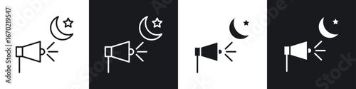 Adzan icons graphic vectors