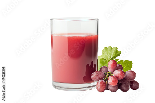 Wallpaper Mural Refreshing grape juice in a glass with fresh grapes on the side, vibrant color, perfect for healthy beverage choices. Torontodigital.ca