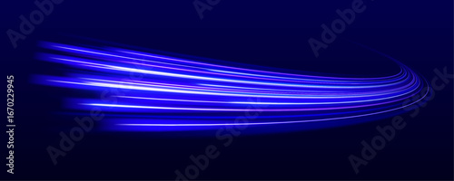 Electric blue fiber lines pulse across a dark background. A vibrant, flowing effect mimics optic data movement. Ideal for futuristic tech or digital connectivity visuals.