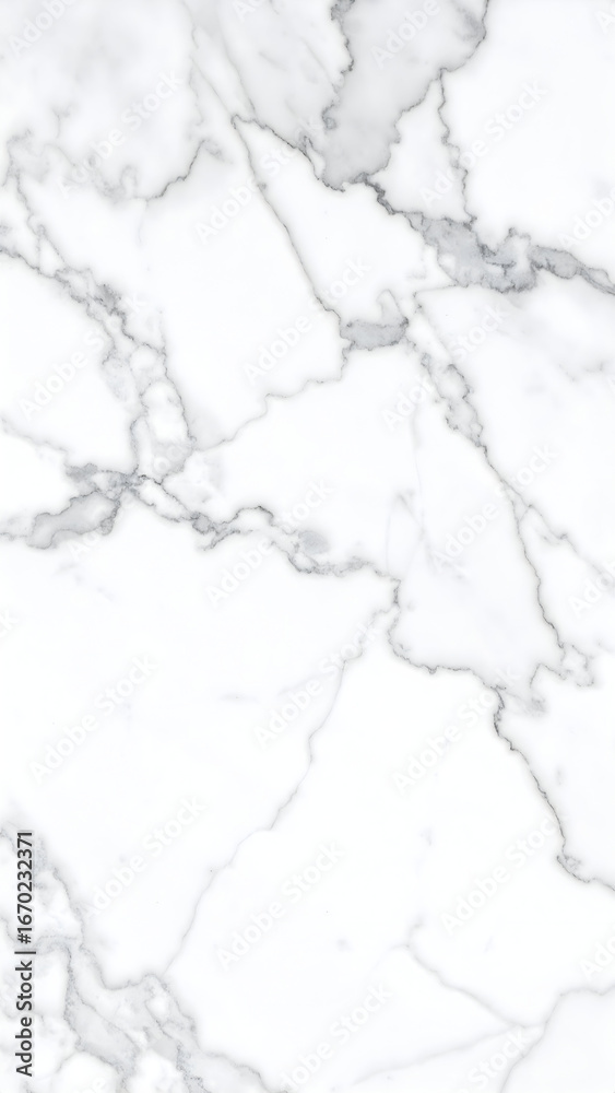 Fototapeta premium White Marble Texture Background: Grey Veins and Swirls