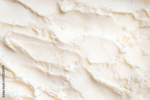 White vanilla ice cream texture