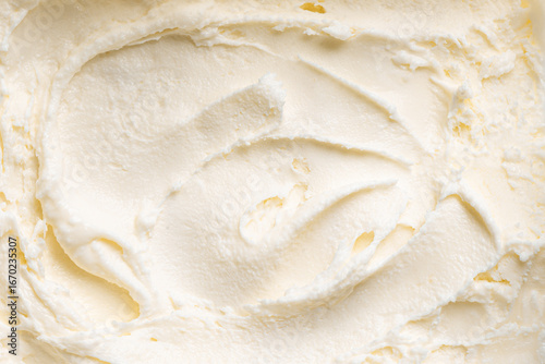 White vanilla ice cream texture