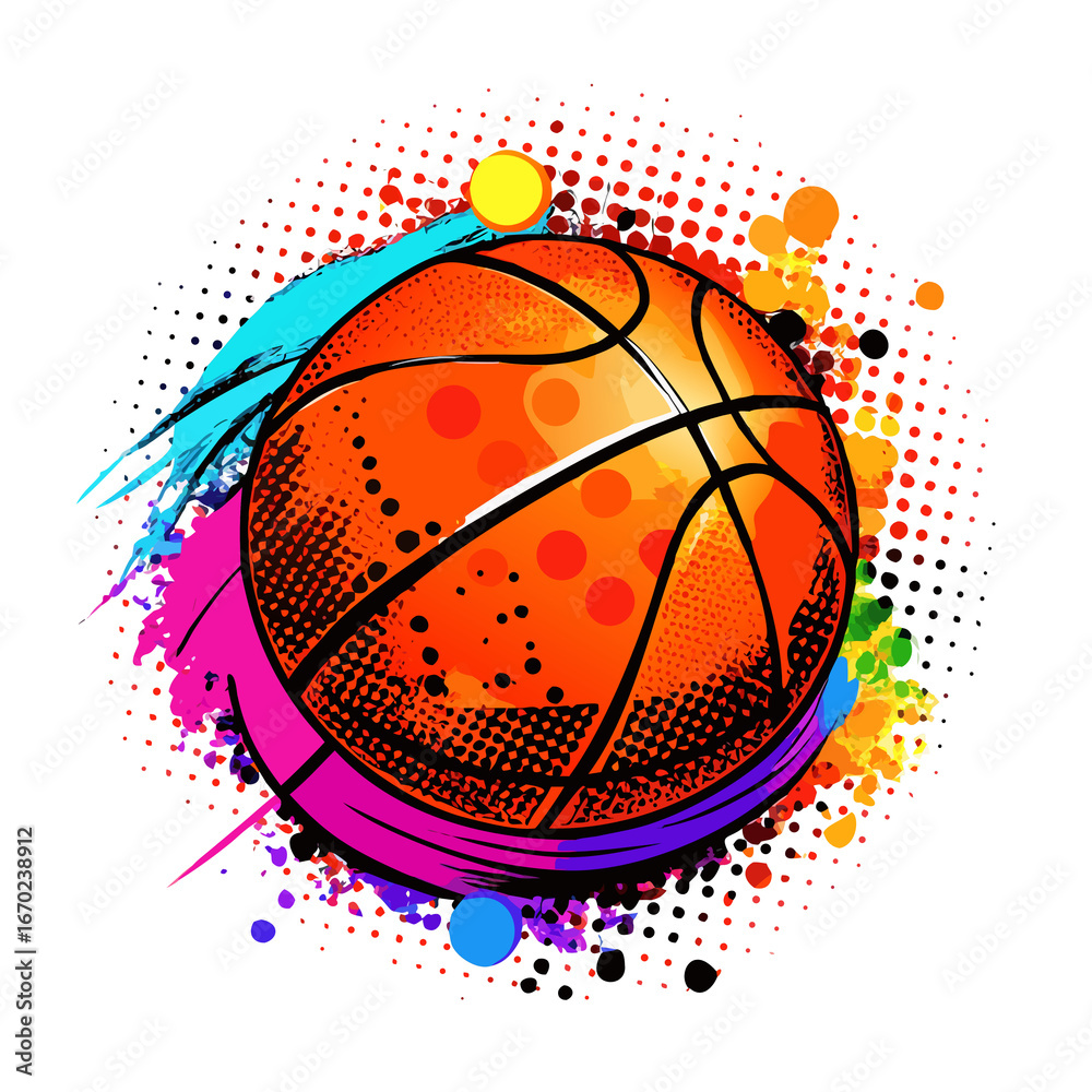 Obraz premium basketball background vector illustration