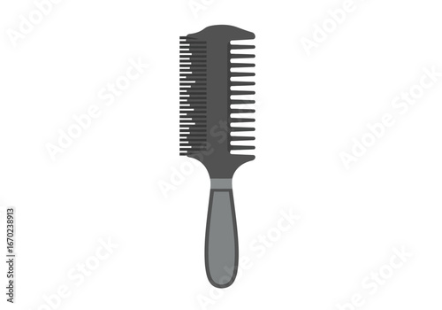 Gray hair comb with two sides of teeth long  short