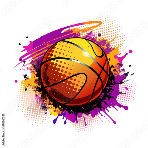 basketball background vector illustration