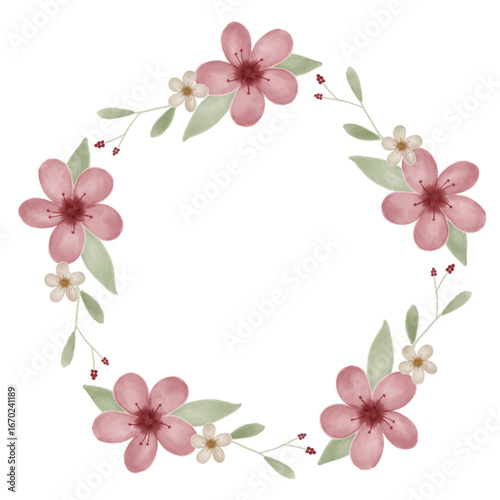 Watercolor Floral Wreath