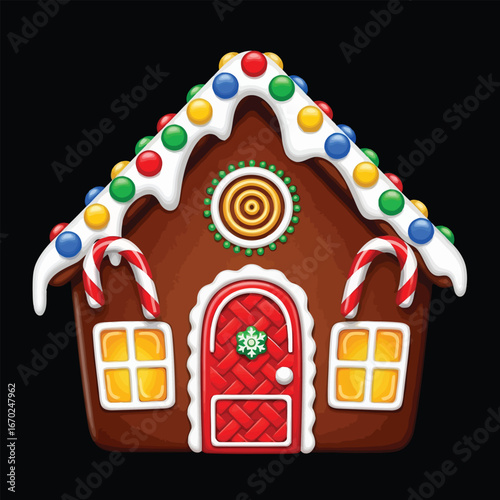 Gingerbread House Illustration